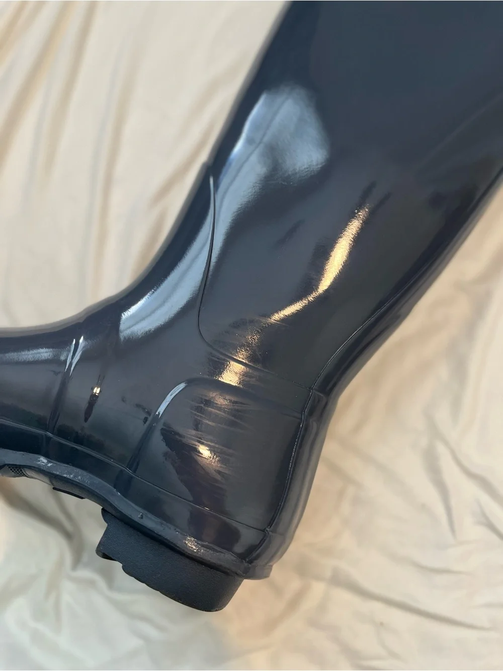 Hunter Glossy Charcoal Tall Rain Boots